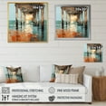 thumbnail image 4 of Designart "Coastalpier Pier Perspective Painting I" Nautical & Beach Floater Framed Canvas Print, 4 of 7