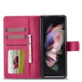 thumbnail image 5 of SaniMore for Samsung Galaxy Z Fold 4 7.6" 2022 Case, PU Leather Skin & Soft TPU Inner Shell [Card Holder + Cash Pocket + Flip Kickstand] Magnetic Closure Protective Wallet Cover, Rose, 5 of 7