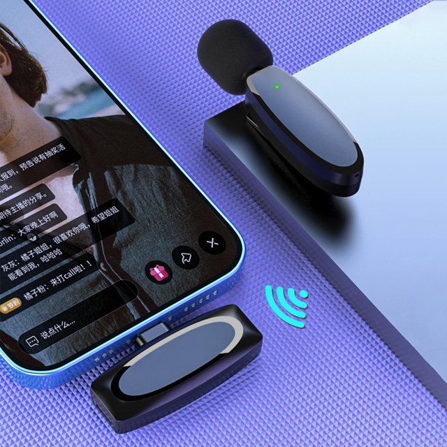 Micrófono inalámbrico Grabación y video 4G para Android 1 micrófono shamjiam Micrófono Lavalier