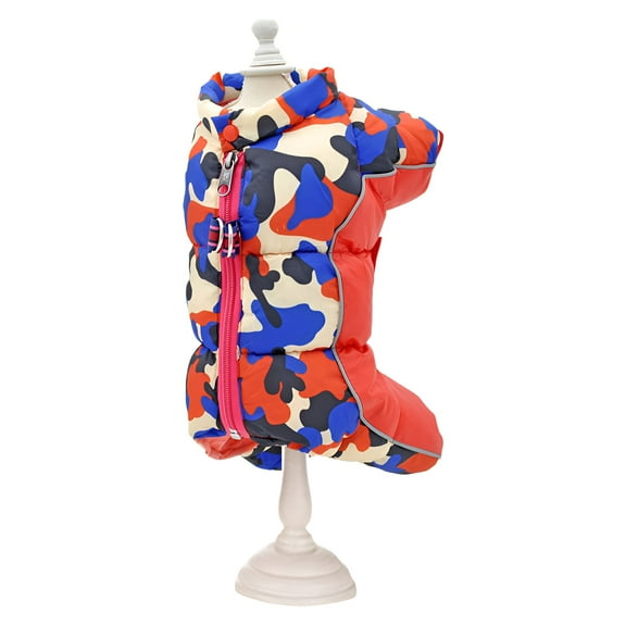 GASTROPOD Dog Coat,Effortless Wear Dog Jacket,Quick Dressing Dog Clothes for Small Dogs,Orange,M