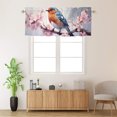 thumbnail image 2 of Cortinas opacas con diseño de pájaros y flores, color rosa, para sala de estar, dormitorio, baño, cenefas con diseño de pájaros en la rama de un árbol, 137 x 45 cm (1 unidad), 2 of 5