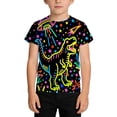 thumbnail image 2 of CONZONE Toddler Boys Tshirts Dinosaur Graphic Short Sleeve T-Shirt for Boys Crew Neck Lightweight Loose Fit Kids Spring Summer Tops, 2 of 5