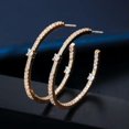 thumbnail image 6 of CZ 925 Silver Big Loop Circle Thin Hoop Earrings Jewelry for Women, 6 of 8