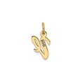 thumbnail image 3 of 14K Gold Small Script Letter V Initial Charm, 3 of 4