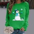 thumbnail image 1 of Jienlioq Hauts pour Femmes Mode Décontractée Imprimé de Noël Col Rond Ample Manches Longues Chandail en Molleton Blouse Cyberlundi, 1 of 3