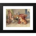 thumbnail image 2 of Johann Matthias Ranftl 18x15 Black Modern Framed Museum Art Print Titled - An Interior with Greyhounds and a Still-Life with Pieces of Armour, 2 of 5