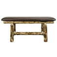 thumbnail image 2 of Glacier Country Collection Plank Style Bench, 45 Inch w/ Saddle Upholstery, 2 of 4