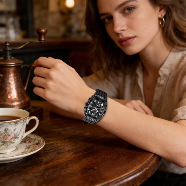 Reloj de negocios para hombre con manecillas luminosas – Reloj de pulsera cronógrafo de cuarzo resistente al agua para ocasiones formales y uso diario, reloj analógico clásico para la oficina y u