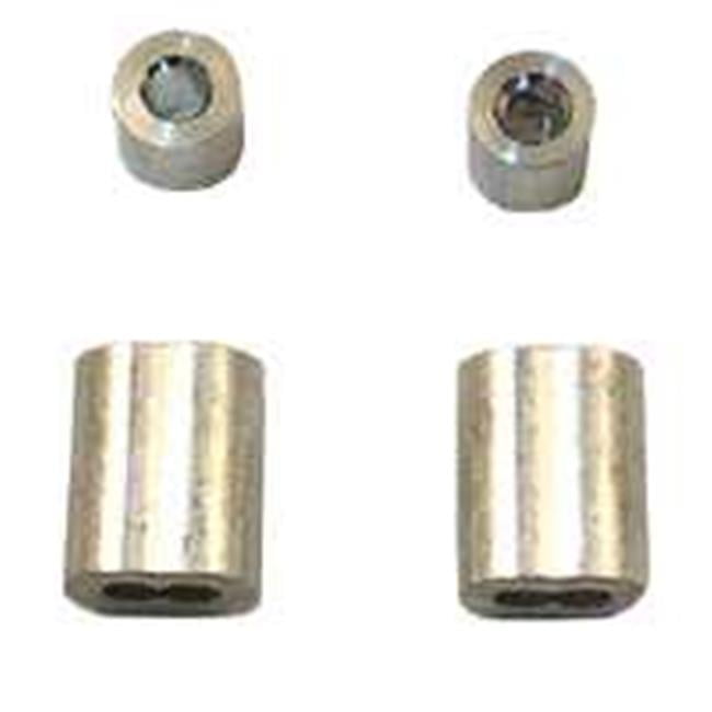 PrimeLine GD 12151 Ferrules and Stops, 1/8Inch, Aluminum,(Pack of 2