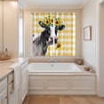 thumbnail image 3 of Curtains 63 Inch Length 2 Panels, Sunflowers Cow Grommets Window Treatment Curtain, Farm Animal Yellow Buffalo Plaid Thermal Curtains Drapes for Living Room/Bathroom, 3 of 9