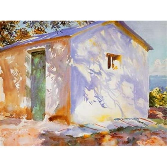 Bentley Global Arts PDX374204LARGE Corfu Lights & Shadows Poster Print by John Singer Sargent, 18 x 24 - Large