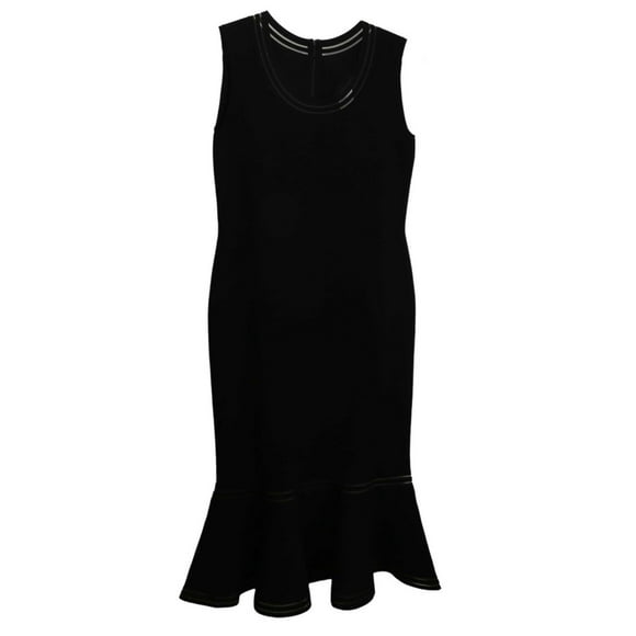 Akris Women's Black Punto illusion stripe sleeveless midi dress - 8