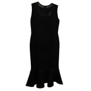 Akris Women's Black Punto illusion stripe sleeveless midi dress - 6