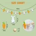 thumbnail image 5 of TETOU Easter Garland, 4.5ft Bunnies Carrots Eggs Wooden Breads Banner, Easter Hanging Decorations for Fireplace Wall Display - Carrots and Bunnies, 5 of 10