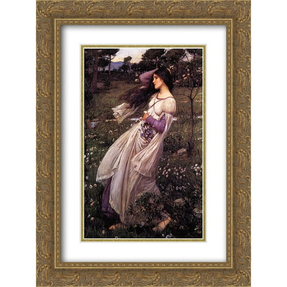 John William Waterhouse 2x Matted 20x24 Gold Ornate Framed Art Print 'Windflowers'