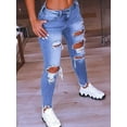 thumbnail image 2 of LovelyWholesale Plus Size Low Waist Ripped Stretchy Women's Plus Jeans, 2 of 3