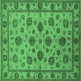 thumbnail image 1 of Ahgly Company Indoor Square Oriental Emerald Green Industrial Area Rugs, 7' Square, 1 of 4