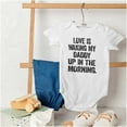 thumbnail image 6 of Love Waking Daddy in the Morning Joke Romper Boys or Girls Infant Baby Brisco Brands 6M, 6 of 7