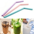 thumbnail image 2 of ENJOYW Paille de Pipe à Boire en Silicone Courbée Réutilisable pour Boisson à Jus Portable, 2 of 7