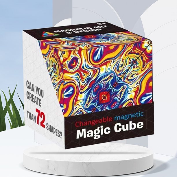 3D Flip Cubic Toy Variedad de plástico multipropósito para regalo de niños (color abstracto)
