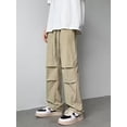 thumbnail image 3 of Pantalones holgados de estilo vintage de otoño para hombre, pantalones casuales de moda, de pierna ancha y recta, pantalones de estilo hip hop con cordón Y2K para hombre, 3 of 5