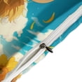 thumbnail image 4 of 3 Pcs Soft Bedding Set, Includes 1 Duvet Cover with Zipper And 2 Pillow,Shams Highland Cow with Sunflowers Twin(86"x70"), 4 of 8