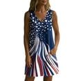 thumbnail image 5 of Erwazi Summer Dresses for Women 4th Of July Printed Crew Neck Sleeveless Ankle Length Dress Celebrations Outdoor Parties Activities Casual Dresses, 5 of 6