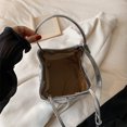 thumbnail image 3 of Bolso tipo cubo para mujer, bandolera de piel sintética sólida, bolso de compras multiusos a la moda, 3 of 5