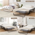 thumbnail image 5 of Hommow 75"x46" Folding Bed with 5" Memory Foam Mattress, Queen Size Foldable Rollaway Bed with Mattress, Portable Beds with Metal Frame & Side Pocket, 5 of 8