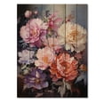 thumbnail image 3 of Designart "Oriental Creation Peachy Floral Display" Asian Print on Natural Pine Wood, 3 of 5