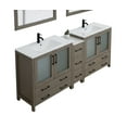 thumbnail image 6 of Vanity Art 84" Double Sink Freestanding Bathroom Vanity Set with Ceramic Top and Mirror, 6 of 10