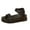 Black, variant on Xfvqtps Womens Plus Size Sandals Flatform Chunky Thick Sole Double Buckle Solid Color Open Toe Comfortable Non Slip Breathable Beach Sandals Black