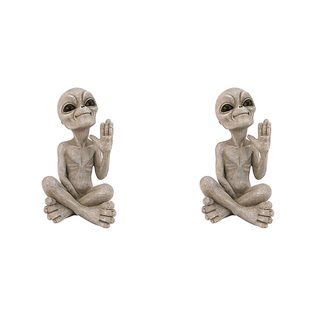 Estatua Alienígena Del Espacio Exterior Resina Estatuilla Jardín Al Aire Libre Marcianos Alienígenas