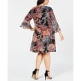 thumbnail image 2 of Connected Apparel Women's Paisley Print Fit & Flare Dress Black Size Petite Small, 2 of 4