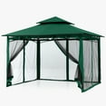 thumbnail image 6 of ABCCANOPY 10'x12' Patio Gazebo With Mosquito Netting and Double Soft Roof Canopies for Shade and Rain,Forest Green, 6 of 9