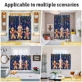 thumbnail image 5 of Gingerbread Christmas Kitchen Curtains Window Panels, Xmas Balls Branches Navy Blue Insulated Window Treatment Curtain, Grommet Curtains for Bedroom/Living Room/Bathroom, 2 Piece 52"Wx45"L, 5 of 8