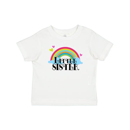 

Inktastic Little Sister Cute Rainbow Girls Baby T-Shirt