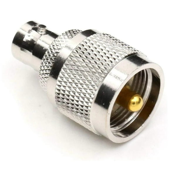 BNC Female Jack to PL-259 UHF Male Plug RF Adapter Connector