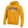 thumbnail image 2 of Men's Champion Gold Pittsburgh Steelers Powerblend Arch over Logo Hoodie, 2 of 3
