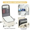 thumbnail image 3 of SYCNB Carry On Airplane Approved Waterproof Travel Backpack, Large Daypack with Shoes Compartment & Laptop Sleeve for Women & Men, Hiking & Casual, Beige Flight Personal Item Bag, 3 of 10