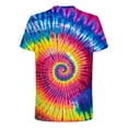thumbnail image 4 of Mens Tie-dye T Shirt Short Sleeve Crew Neck Fitted Colorful Tees S-5X Plus Size Tops Summer Casual Tshirts (5XL, Blue 02), 4 of 5