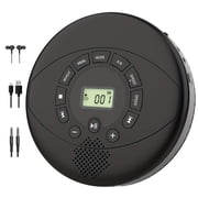 YOPTOP CD player portable Discman rechargeable CD player with speaker Portable cd player with headphones CD-R MP3 USB playable Anti skip CD playing for car suitable for personal or,Black