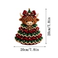 thumbnail image 3 of Cute Animals Christmas Tree Diy Crochet Kit,Highland Cow Christmas Tree Kit For Holiday Handmade Project & Gift(1Pcs,Cow), 3 of 7
