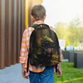 thumbnail image 6 of Yiaed Cute Leaf Animal Print School Backpack College Backpack Daypacks for Students High School Spacious and Durable Daypack for Work and Travel-One Size, 6 of 6