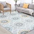 thumbnail image 5 of Alise Rugs Jayde Farmhouse Floral Indoor Area Rug Cream/Cream 7'11'' x 10'3'' 8' x 10' Living Room,Bedroom,Dining Room Cream,Grey,Gold, 5 of 5