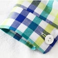 thumbnail image 3 of WOYY Big Boys Cotton Plaid Shirt Long Sleeve Button Down Shirt Children's Casual Tops, 3 of 8
