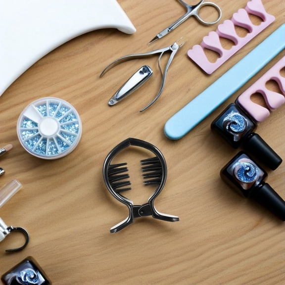 YEAHIBABY 2Pack Ponytail Clips for Women Simple Design Hair Fastening Round Toothed Black