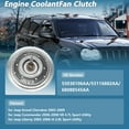 thumbnail image 2 of Embrague del Ventilador de Refrigeración del Motor para Jeep Grand Cherokee 2005-2009 V8 4.7L Sport Utility No.55038106AA/55116882AA Embrague del Ventilador de Refrigeración Electrónico, 2 of 7