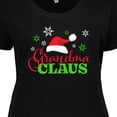 thumbnail image 4 of Inktastic Grandma Claus with Christmas Santa Hat and Snowflakes Women's Plus Size T-Shirt, 4 of 5