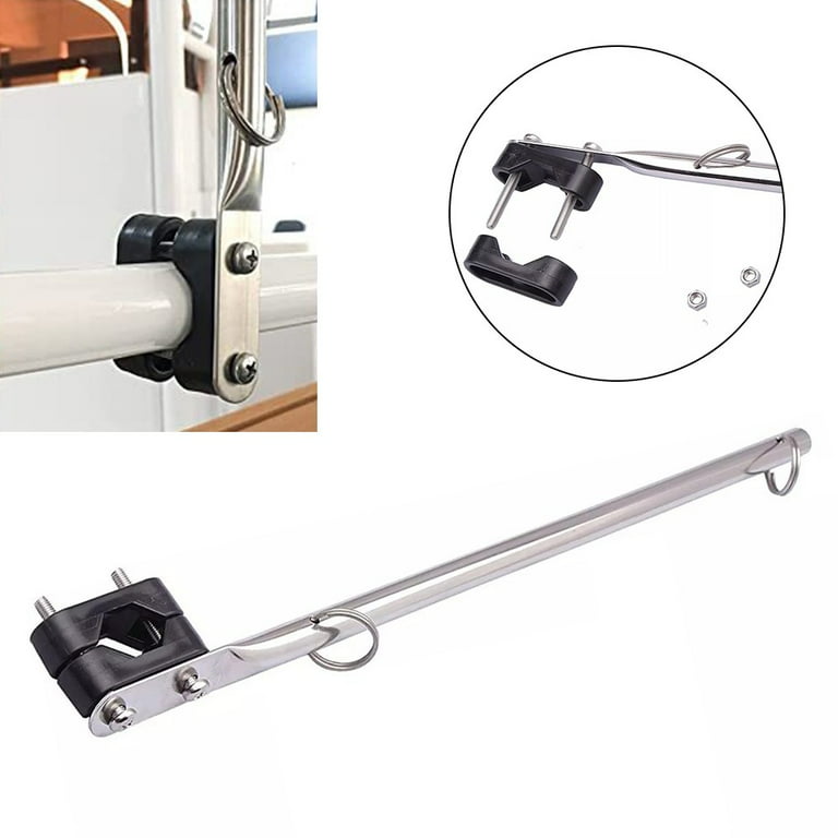 Stainless Steel Boat Flag Pole Holder fit 7/8- 1IN Rail Mount